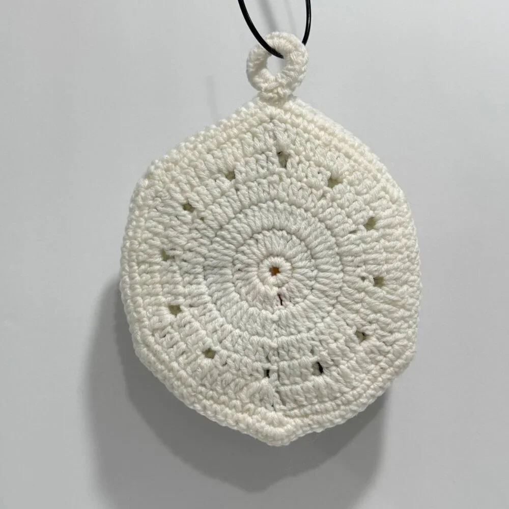 Vintage Handmade‎ Christmas Chrochet 3D Poinsettia Potholder Kitchen Decor